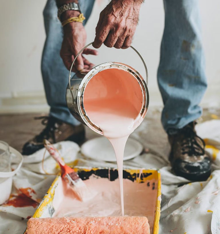 Exterior house painting service in Toronto with professional painters working on residential property