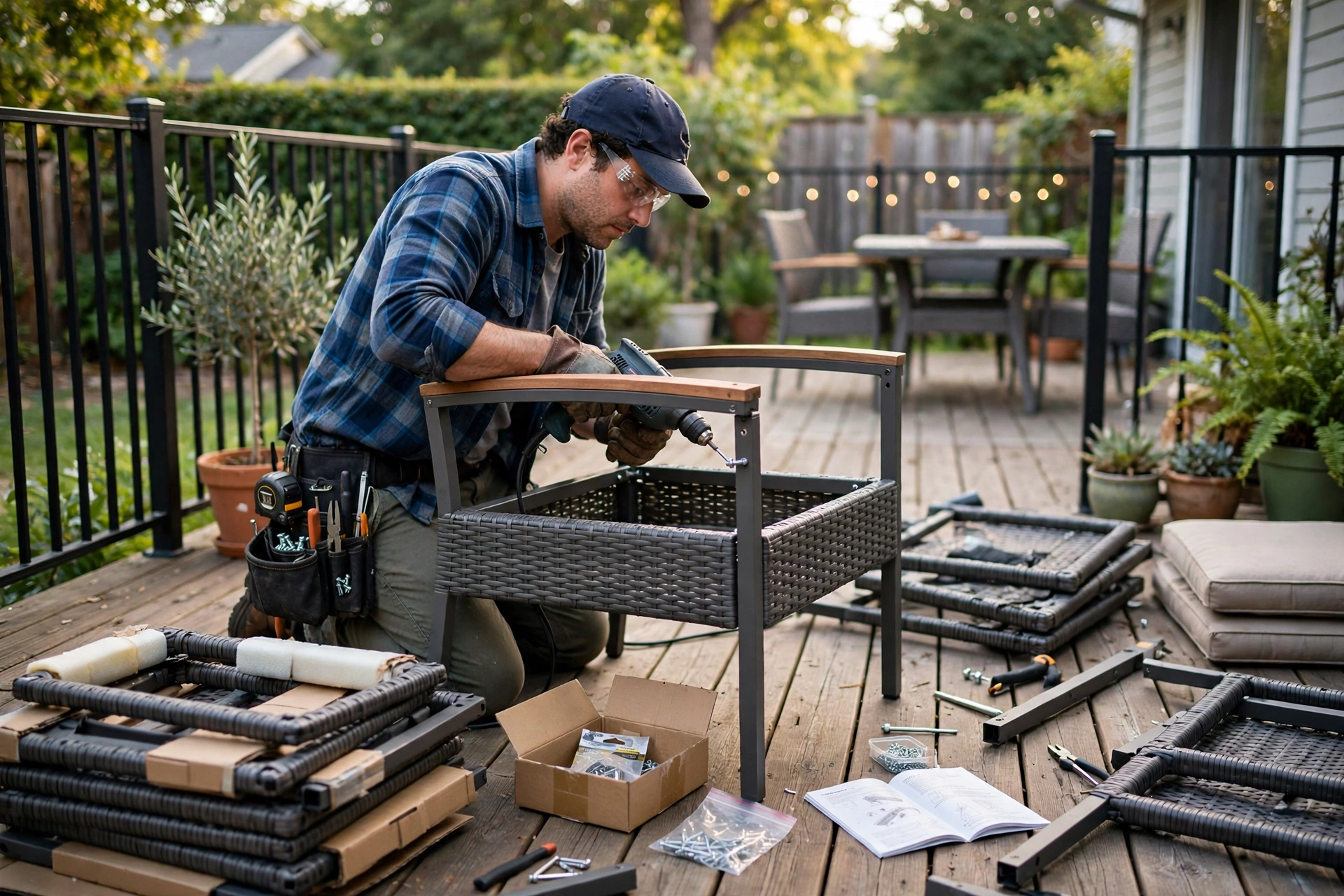 Furniture assembly in Richmond Hill — Homenza handyman assembling furniture in a home