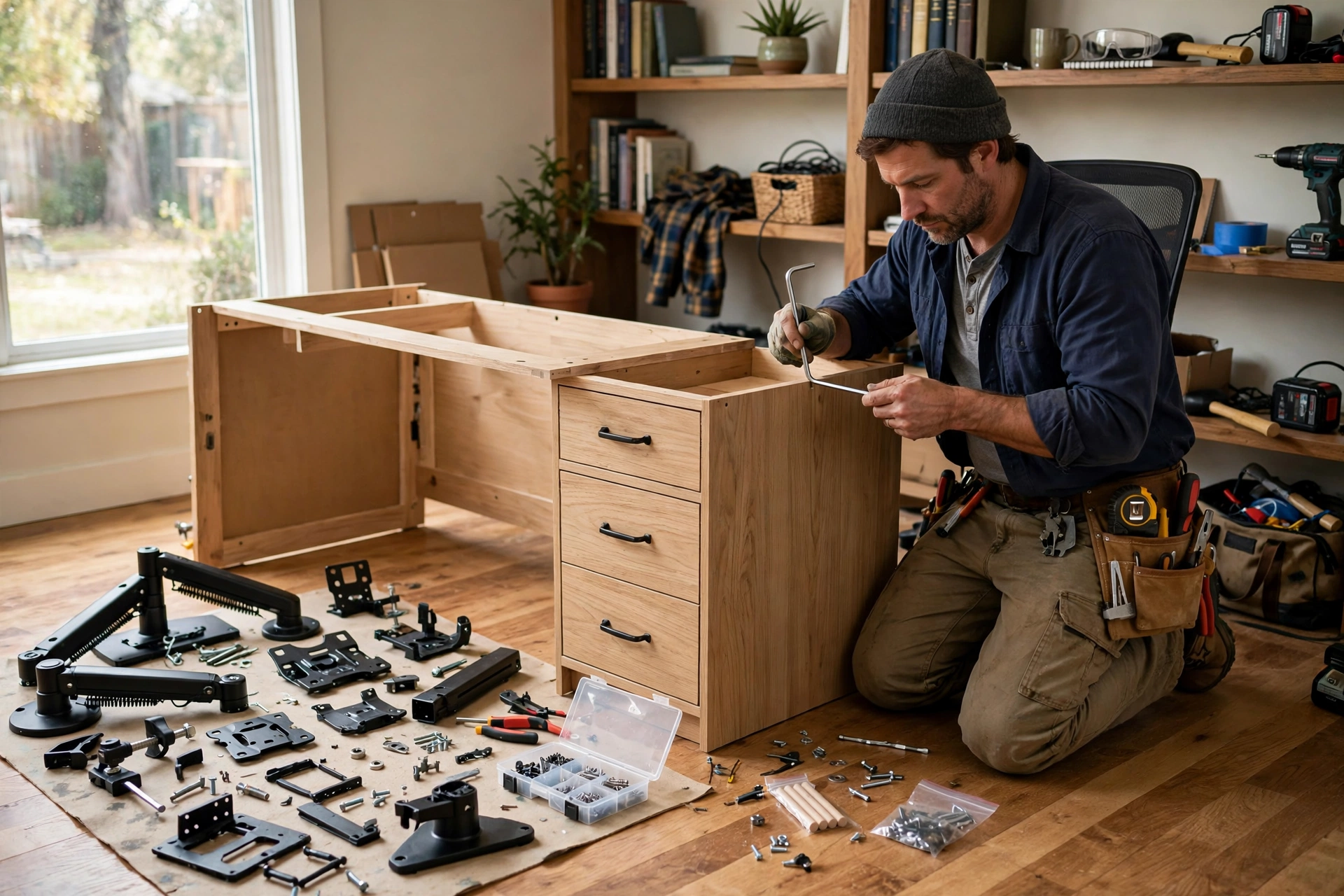 Furniture assembly in Vaughan — Homenza handyman assembling furniture in a home