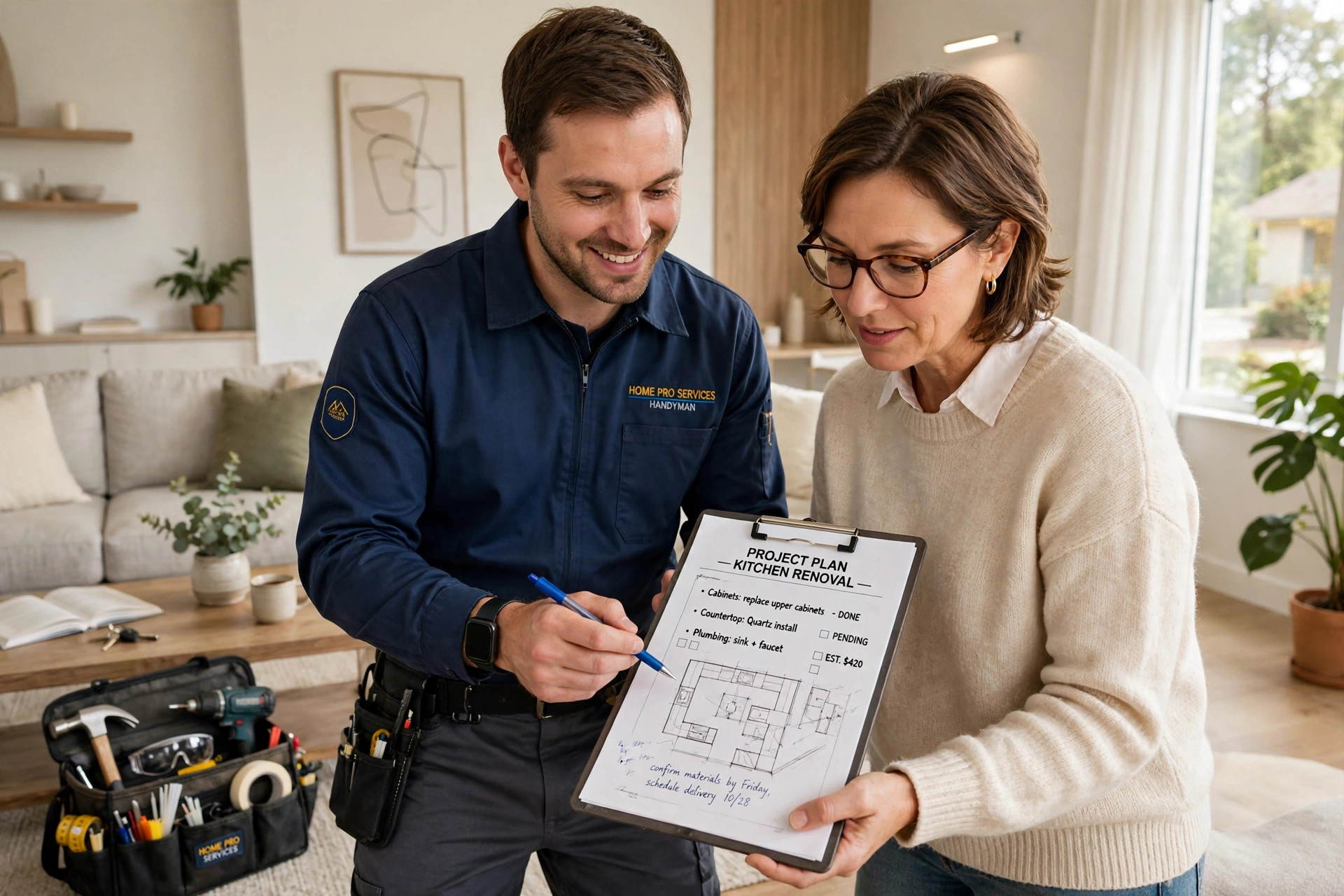 Handyman consultation in Toronto - discussing your home repair project