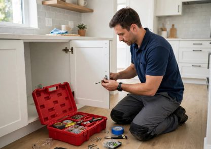 Handyman making timely home repairs in a Toronto home