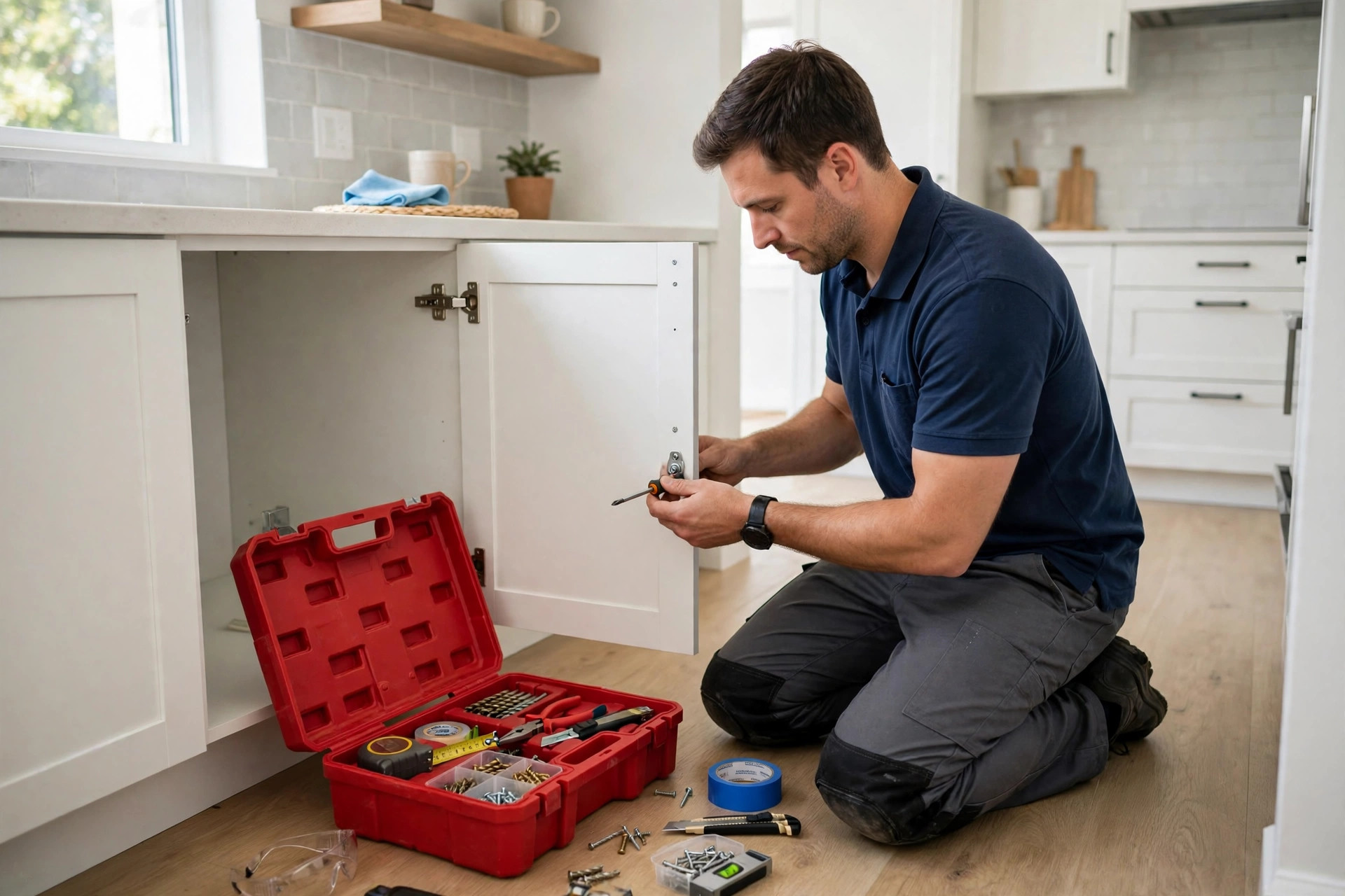 Handyman making timely home repairs in a Toronto home